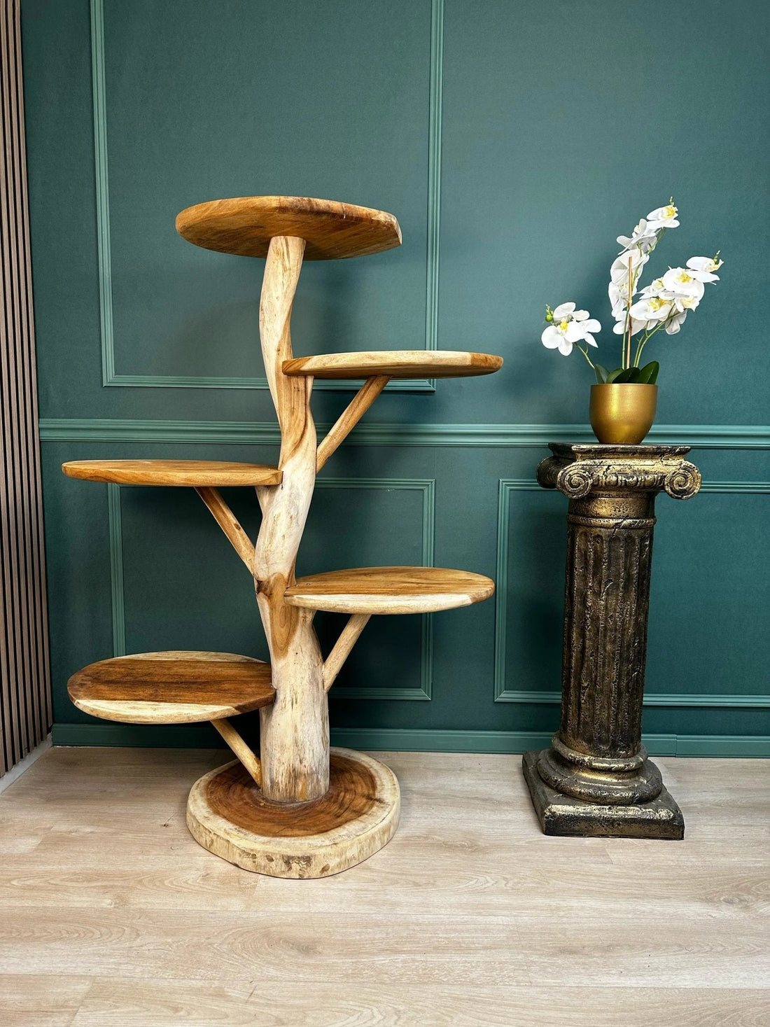 Large Suar Houten Krabpaal | 155cm Hoog | Handgemaakt - TropiCasa.nl