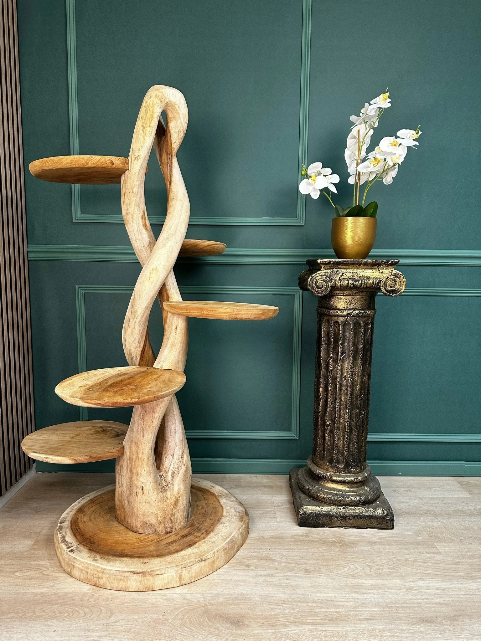 Suar Houten Gedraaide Krabpaal | 155cm Hoog | Handgemaakt - TropiCasa.nl