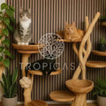 XXL Suar Houten Krabpaal | 200cm Hoog | Handgemaakt - TropiCasa.nl