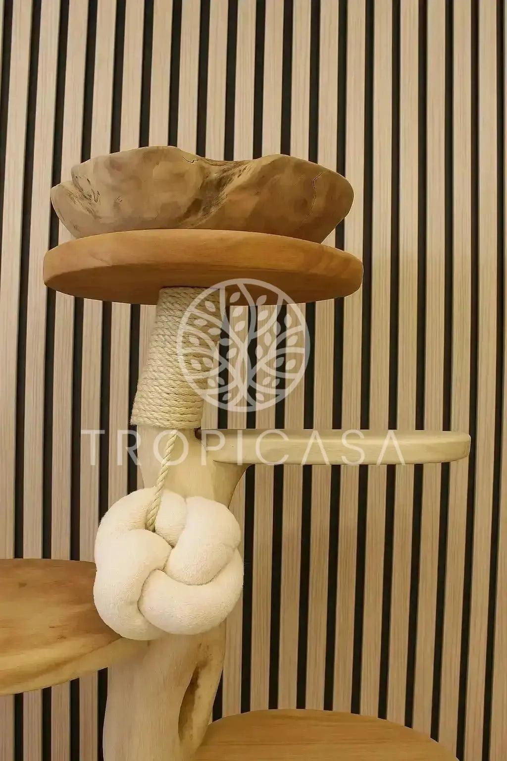 XXL Suar Houten Krabpaal | 200cm Hoog | Handgemaakt - TropiCasa.nl