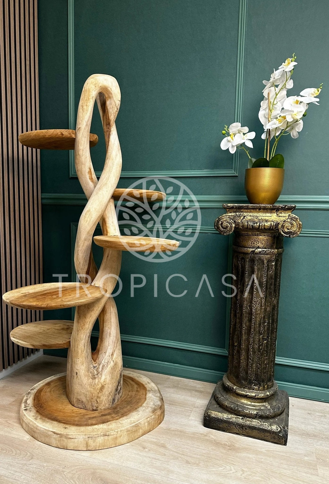 Suar Houten Gedraaide Krabpaal | 155cm Hoog | Handgemaakt - TropiCasa.nl
