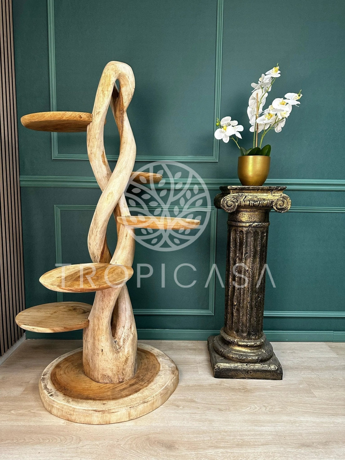 Suar Houten Gedraaide Krabpaal | 155cm Hoog | Handgemaakt - TropiCasa.nl